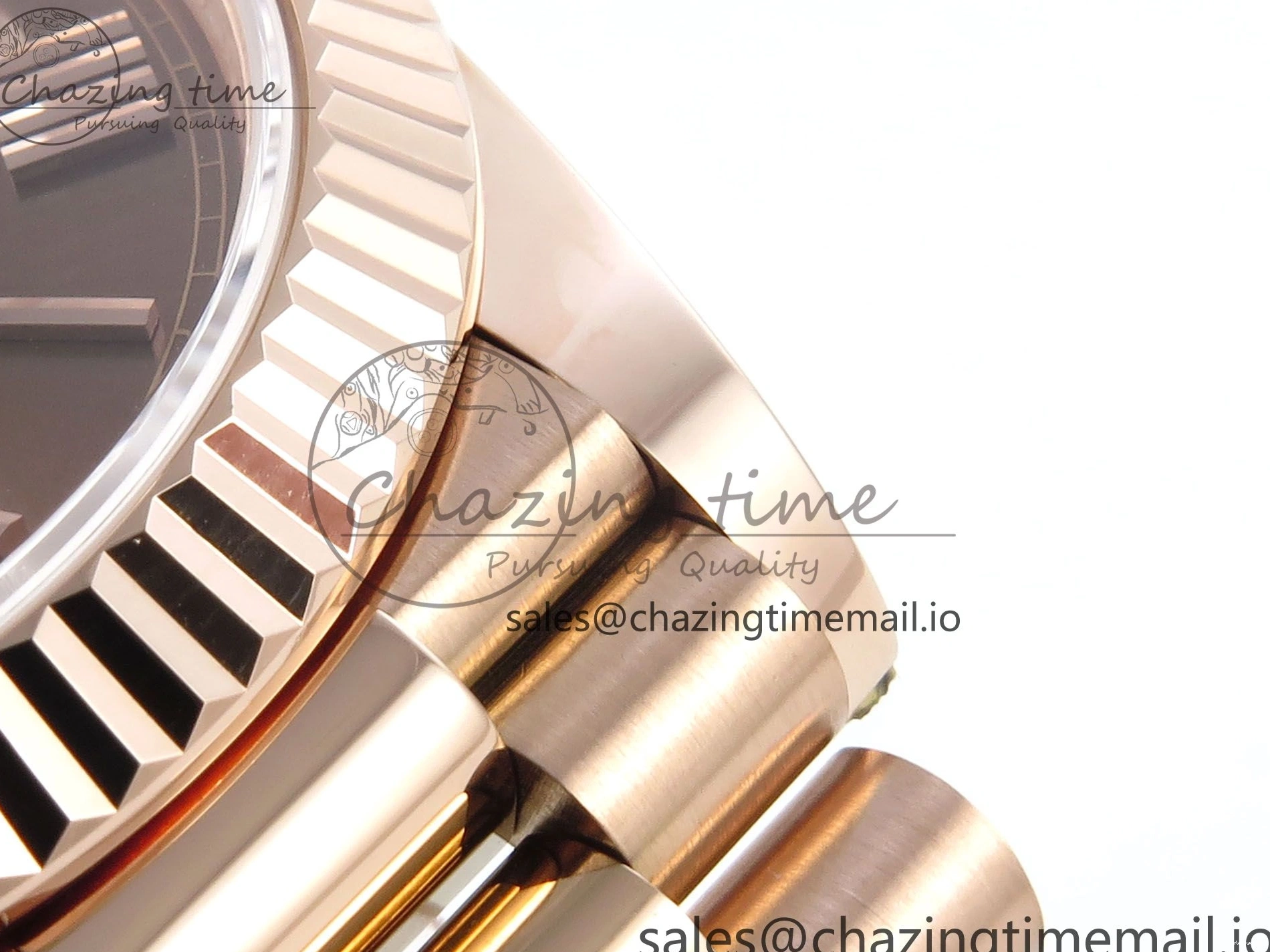 (Gain Best 40 RG A2836 Brown 228235 1:1 Weight) Noob Dial Edition Roman Bracelet President Date Day on 0326